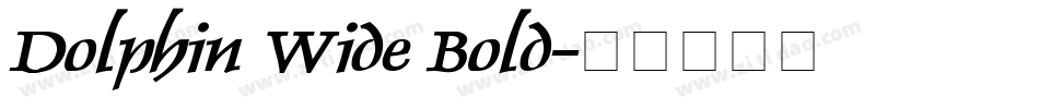 Dolphin Wide Bold字体转换